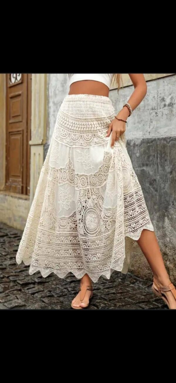 white skirt